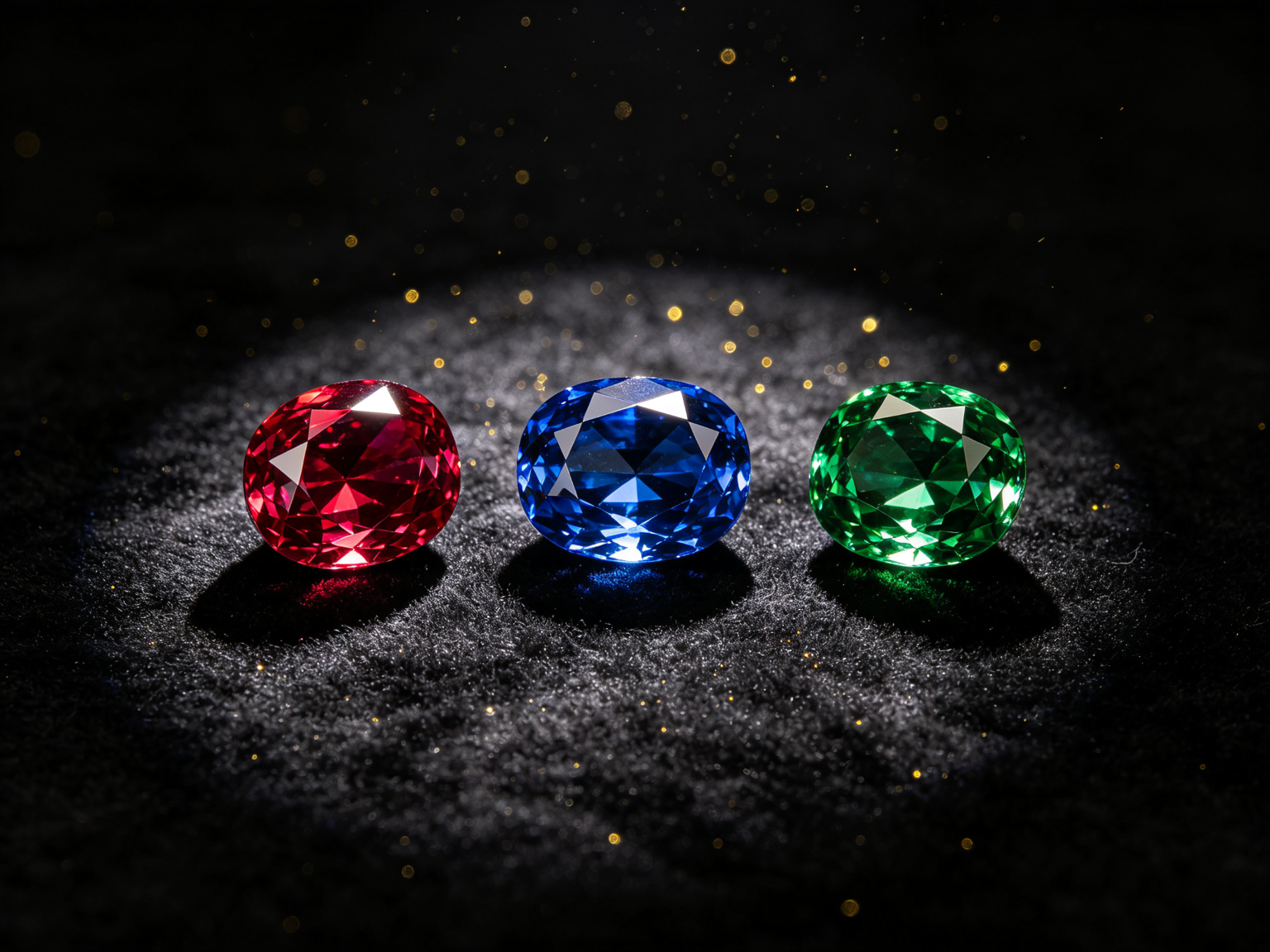 Loose ruby, sapphire, and emerald for wholesale selection